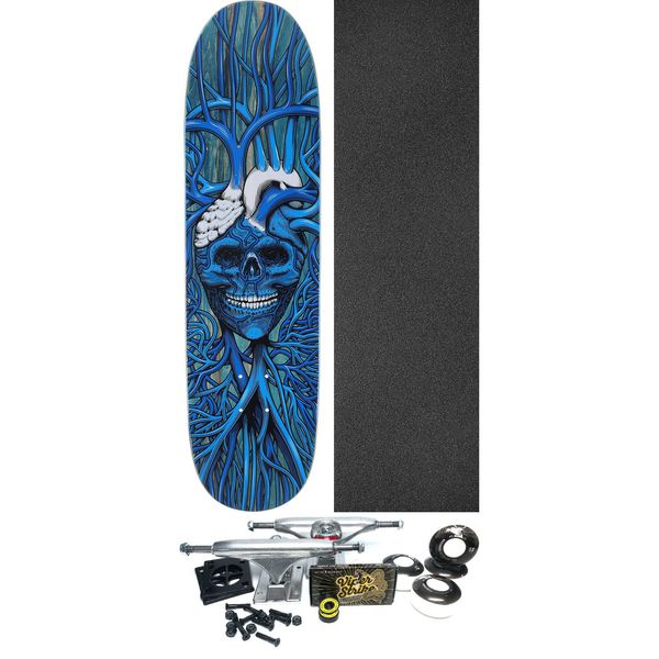 StrangeLove Skateboards Sean Cliver Code Blue Skateboard Deck - 7.87" x 32" - Complete Skateboard Bundle
